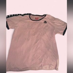 Kappa Light Pink Short-Sleeve Tee with Black Trim